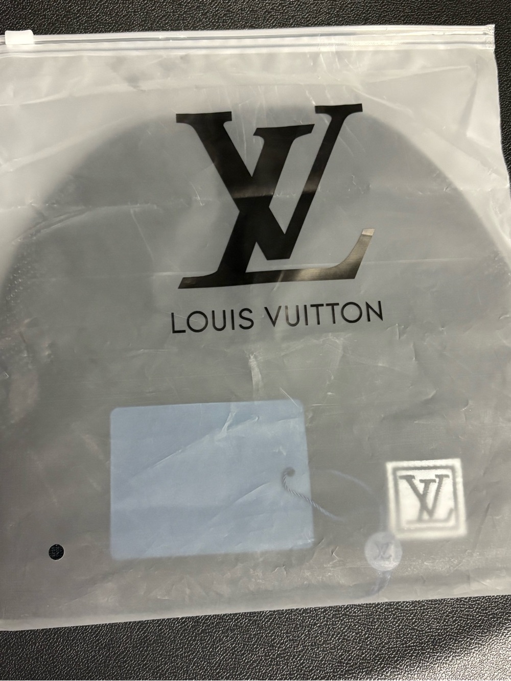 Louis Vuitton Black Hat Case with LV Logo